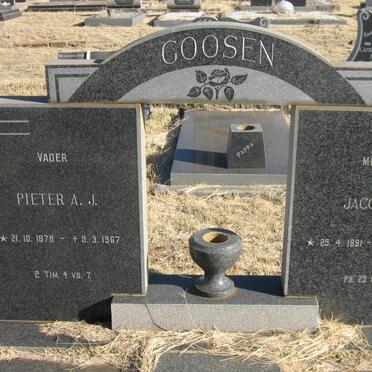 GOOSEN Pieter A.J. 1878-1967 &amp; Jacoba E. 1891-1966