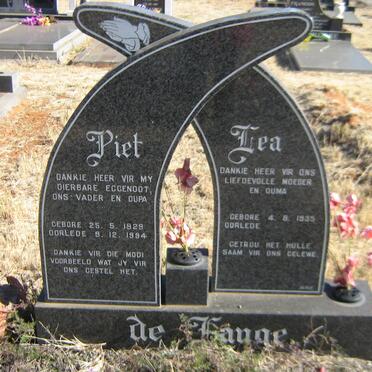 LANGE Piet, de 1929-1994 &amp; Lea 1935-