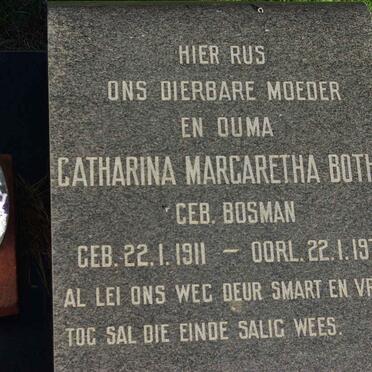 BOTHA Catharina Margaretha nee BOSMAN 1911-1974