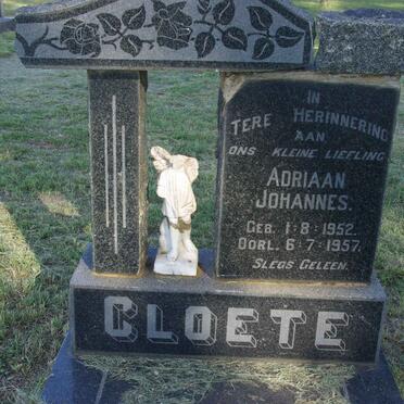 CLOETE Adriaan Johannes 1952-1957