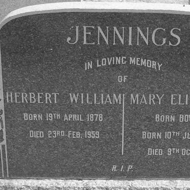 JENNINGS Herbert William 1878-1959 &amp; Mary Elizabeth BOWDEN 1874-1961