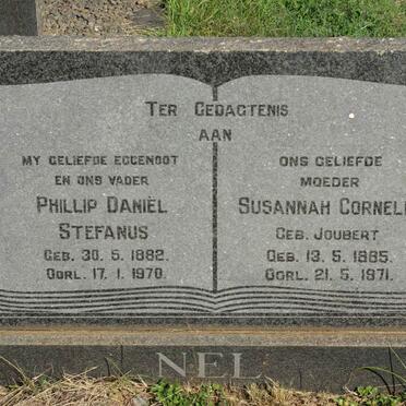 NEL Phillip Daniel Stefanus 1882-1970 &amp; Susannah Cornelia JOUBERT 1885-1971