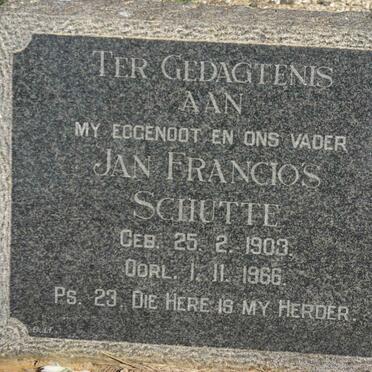SCHUTTE Jan Francios 1903-1966