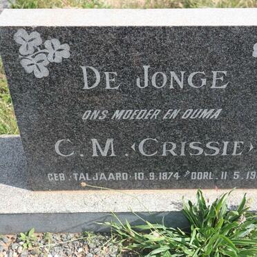 JONGE C.M., de nee TALJAARD 1874-1966