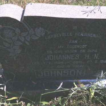 JOHNSON Johannes H.N. 1884-1968