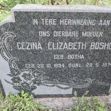 BOSHOFF Gezina Elizabeth nee BOTHA 1894-1974