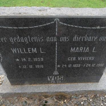 VOS Willem L. 1859-1916 &amp; Maria L.VIVIERS 1859-1900