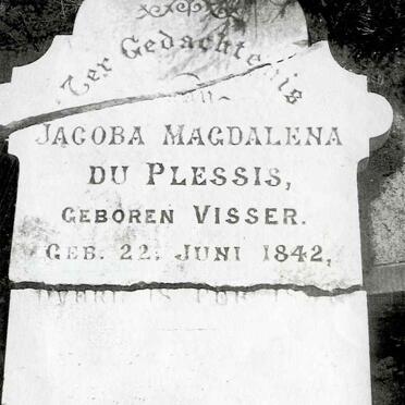 PLESSIS Jacoba Magdalena, du nee VISSER 1842-1897 