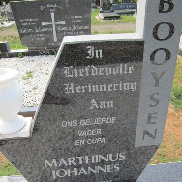 BOOYSEN Marthinus Johannes 1923-2002