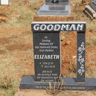 GOODMAN Elizabeth 1939-2013