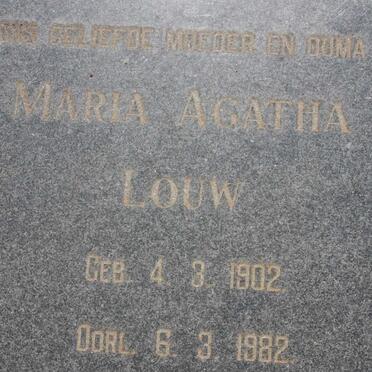 LOUW Maria Agatha 1902-1982