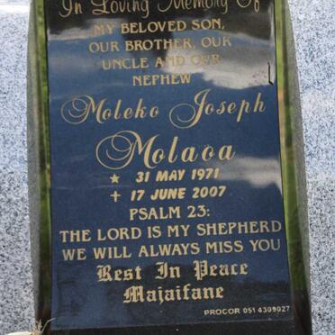 MOLAOA Moleko Joseph 1971-2007