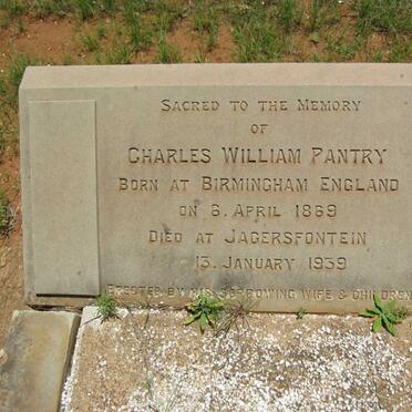 PANTRY Charles William 1869-1939