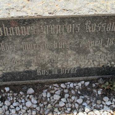 ROSSOUW Johannes Francois 1892-1953