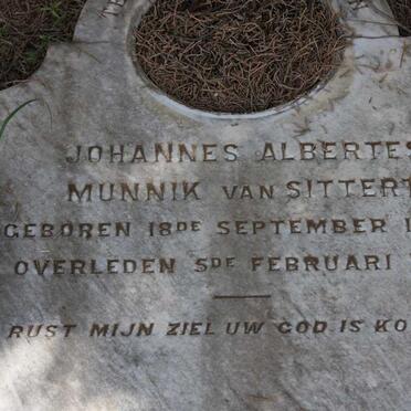 SITTERT Johannes Albertes Munnik, van 1883-1911