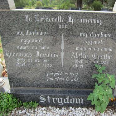 STRYDOM Herculaas Jacobus 1915-1985 &amp; Aletta Cecilia 1929-