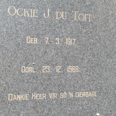 TOIT Ockie J., du 1917-1968