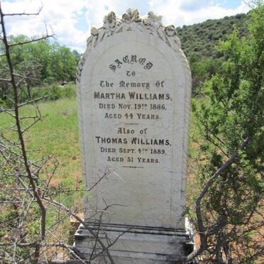 WILLIAMS Thomas -1889 &amp; Martha -1886