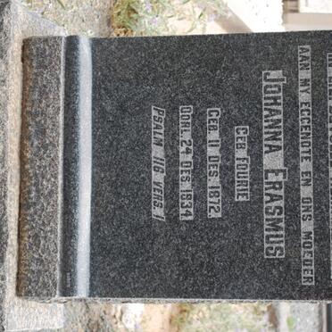 ERASMUS Johanna nee FOURIE 1872-1934