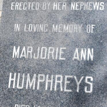 HUMPHREYS Marjorie Ann -1977