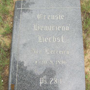 HERBST Trensie Hendriena nee FERREIRA 1890-