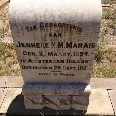 MARAIS Jenneke N.M. 1894-1928