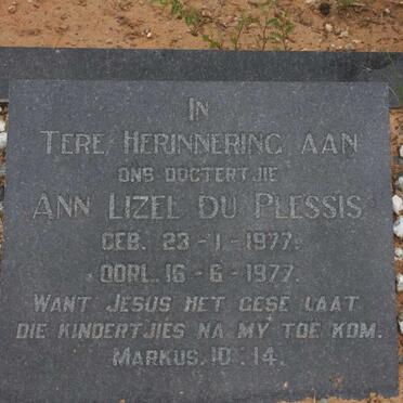 PLESSIS Ann Lizel, du 1977-1977
