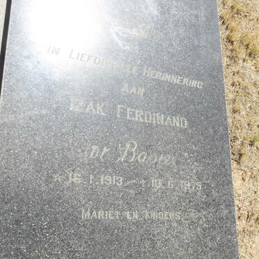 VILLIERS Izak Ferdinand, de 1913-1975