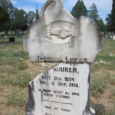 VUUREN Jacobus Lukas, van 1874-1918