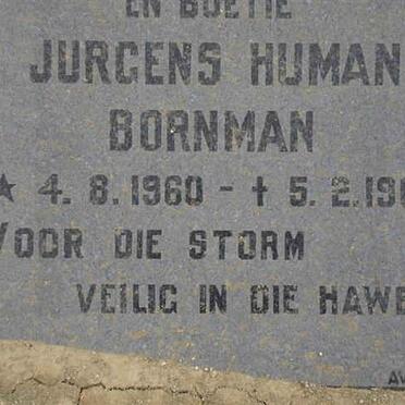BORNMAN Jurgens Human 1960-1961 