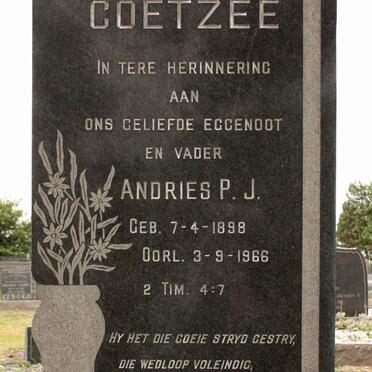COETZEE Andries P.J. 1898-1966