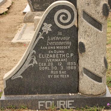 FOURIE Elizabeth C.P. nee VERMAAK 1895-1969