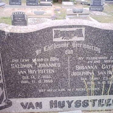 HUYSSTEEN Salomon Johannes, van 1885-1956 &amp; Susanna Catharina Josephina KOK 1884-1962