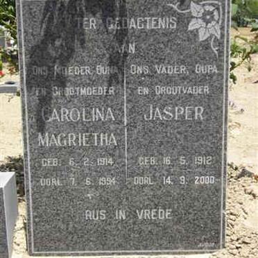 LOUBSER Jasper 1912-2000 &amp; Carolina Magrietha 1914-1994