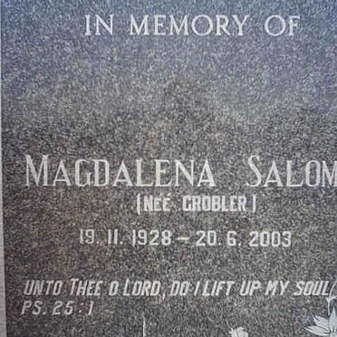 LAWRENCE Magdalena Salome nee GROBLER 1928-2003