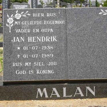 MALAN Jan Hendrik 1938-1989