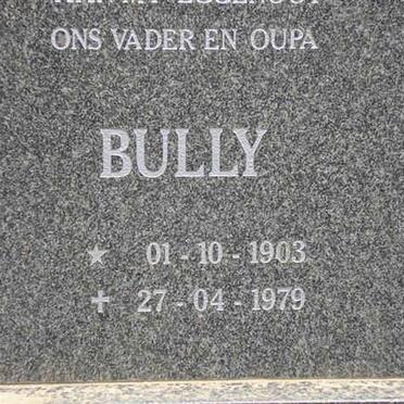MERWE Bully, van der 1903-1979
