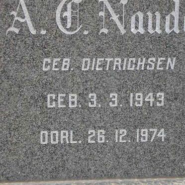 NAUDE A.G. nee DIETRICHSEN 1943-1974