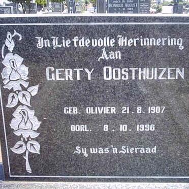 OOSTHUIZEN Gerty nee OLIVIER 1907-1996