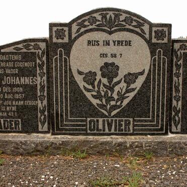 OLIVIER Petrus Johannes 1909-1957 &amp; Jacoba Johanna KLOPPER 1913-1990