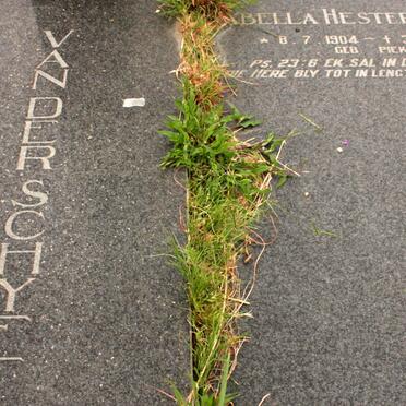 SCHYFF Izak Jacobus, van der 1901-1968 &amp; Isabella Hester Cecilia PIEK 1904-1990