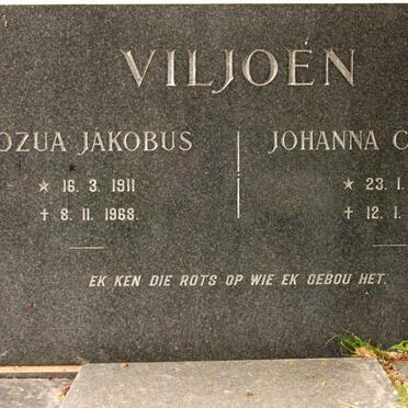 VILJOEN Jozua Jakobus 1911-1968 &amp; Johanna Cathrina 1910-1969