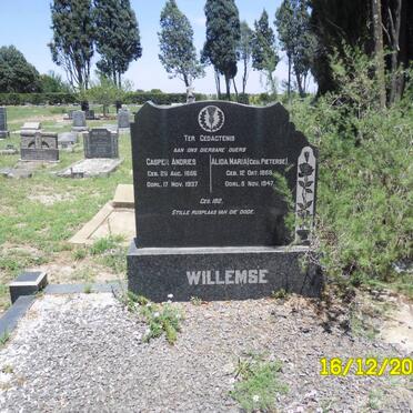 WILLEMSE Casper Andries 1856-1937 &amp; Alida Maria PIETERSE 1858-1947