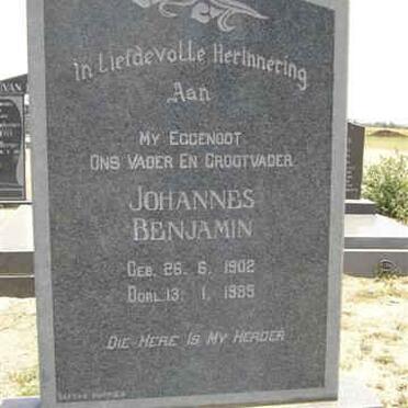 ZYL Johannes Benjamin, van 1902-1985