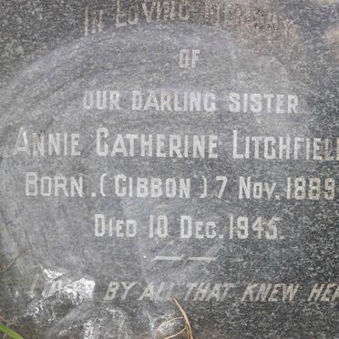 LITCHFIELD Annie Catherine nee GIBBON 1889-1945