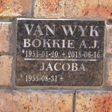 WYK A.J., van 1951-2018 &amp; Jacoba 1953-