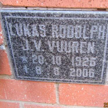 VUUREN Lukas Rudolph, J.v. 1926-2006