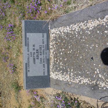 ADLER Janetta M.M. nee KOTZE 1872-1947