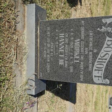 BOSHOFF Morkel 1928-1996 &amp; Hannetjie 1937-