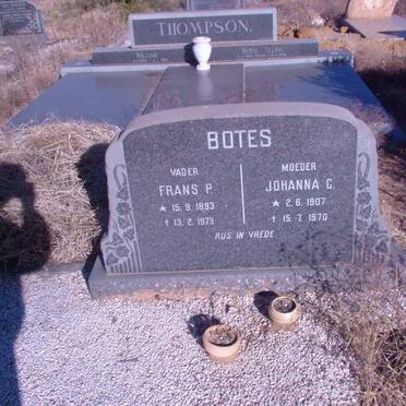 BOTES Frans P. 1893-1973 &amp; Johanna C. 1907-1970